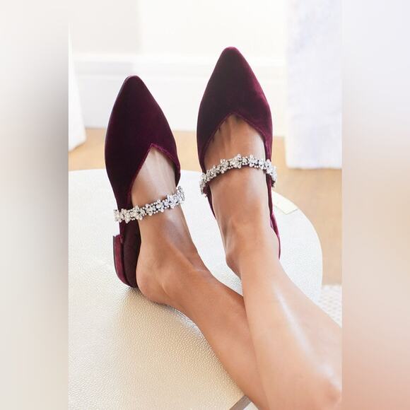 Birdies Shoes - Birdies The Swan - Wine Gem Bracelet Size 7